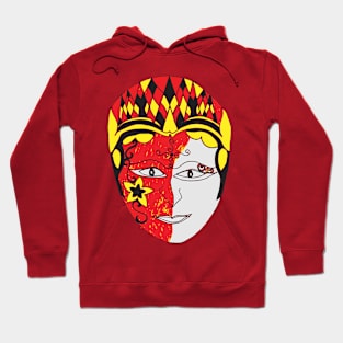 the burning face Hoodie